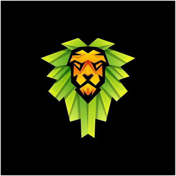 Векторный Логотип Иллюстрация Современный Градиент Льва Красочный Стиль — стоковый вектор