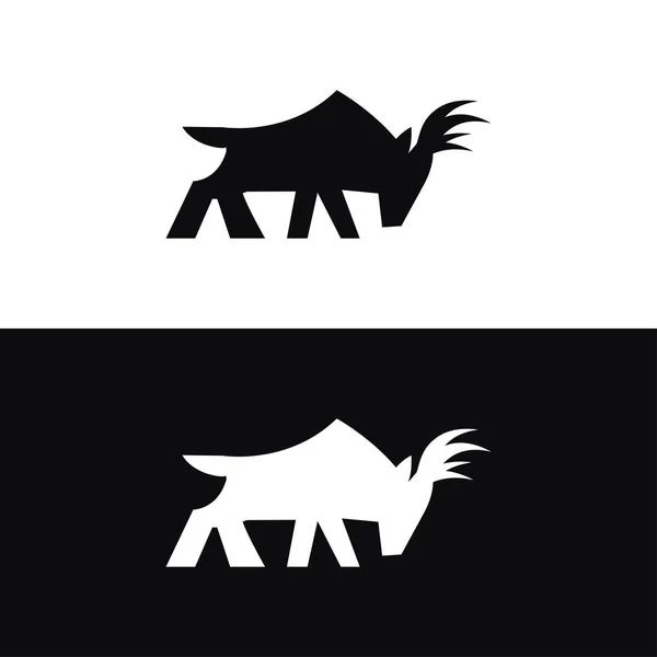 Vettore Illustrazione Logo Cervo Stile Silhouette — Vettoriale Stock