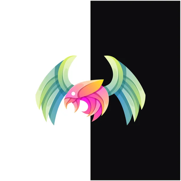 Wektor Logo Ilustracja Potwór Mucha Gradient Kolorowy Styl — Wektor stockowy