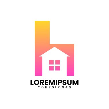 H Harfi Ev Logosu Tasarımı