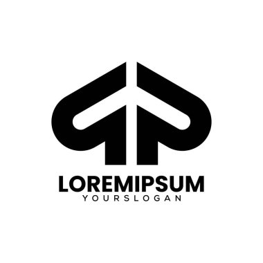 çift p harfi logo tasarımı