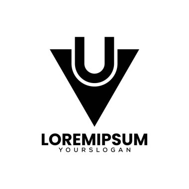 u v logo tasarım şablonu