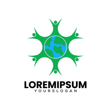 İnsan Dünya logo tasarım şablonu