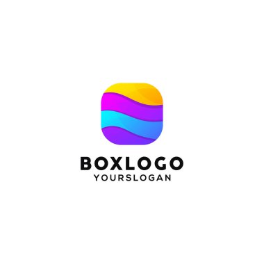 kutu renkli logo tasarım şablonu