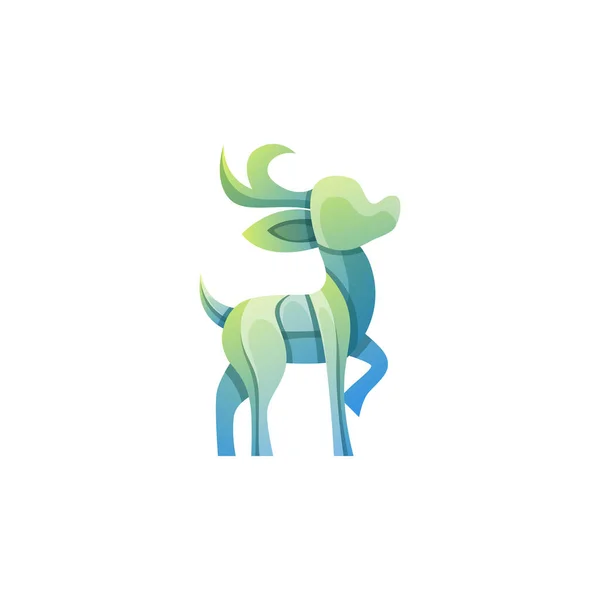 Векторна Ілюстрація Логотипу Градієнт Оленя Барвистий Стиль — стоковий вектор