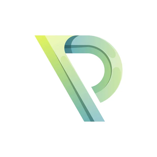 Vector Logo Illustration Lettre Dégradé Style Coloré — Image vectorielle