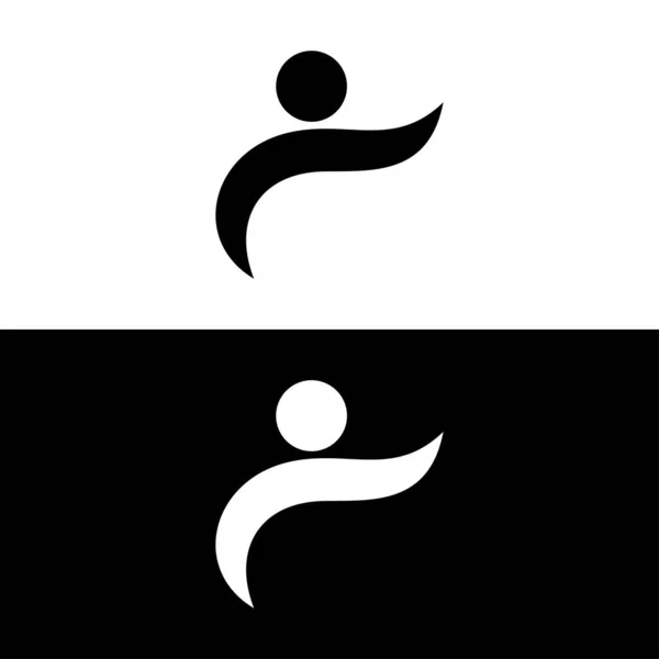 人のロゴのデザイン テンプレート — ストックベクタ