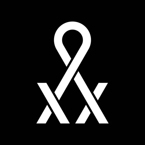 Буква Двойной Дизайн Логотипа — стоковый вектор