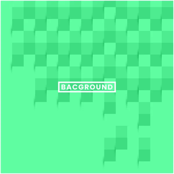 Grüner Hintergrund Mit Quadraten — Stockvektor