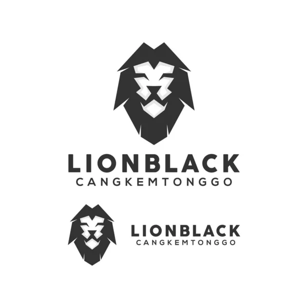 Leeuw Silhouet Logo Ontwerp Sjabloon — Stockvector