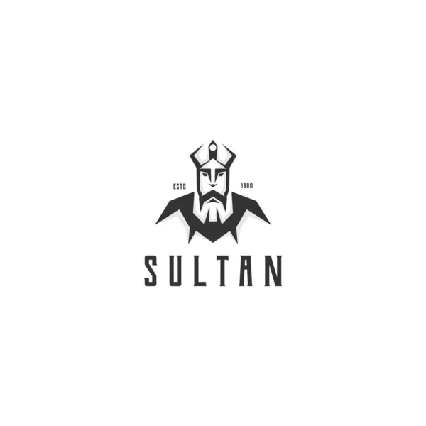 Creatief Silhouet Sultan Met Design Vector — Stockvector
