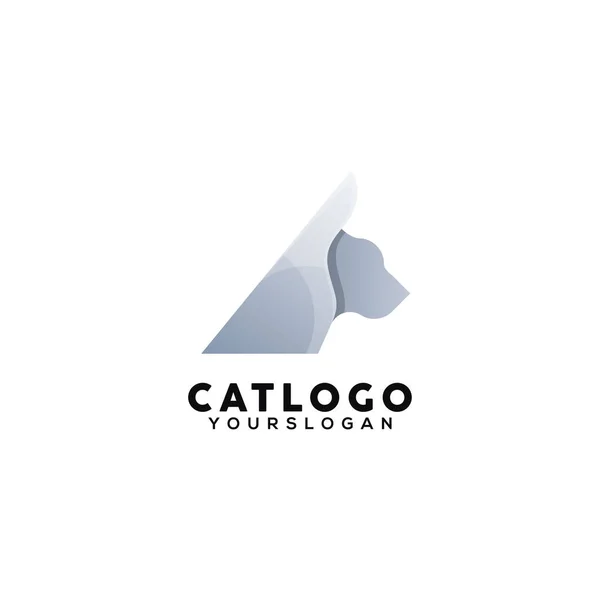 Kat Kleurrijke Logo Ontwerp Template — Stockvector