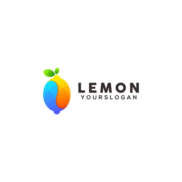 Citroen Kleurrijke Logo Ontwerp Sjabloon — Stockvector