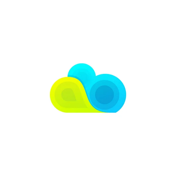 Wolkenverlauf Logo Design — Stockvektor