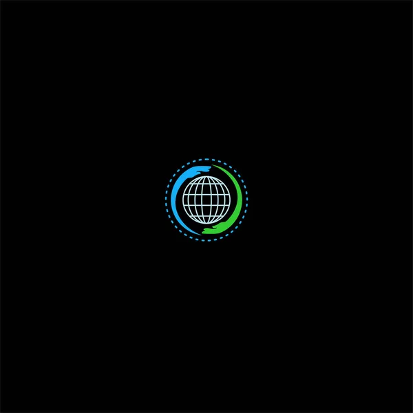 Aarde Tech Logo Ontwerp — Stockvector