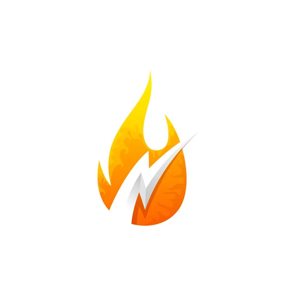 Vlam Bout Kleurrijk Logo Ontwerp — Stockvector