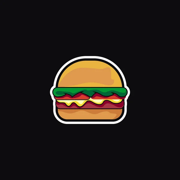 Design Der Burger Ikone — Stockvektor