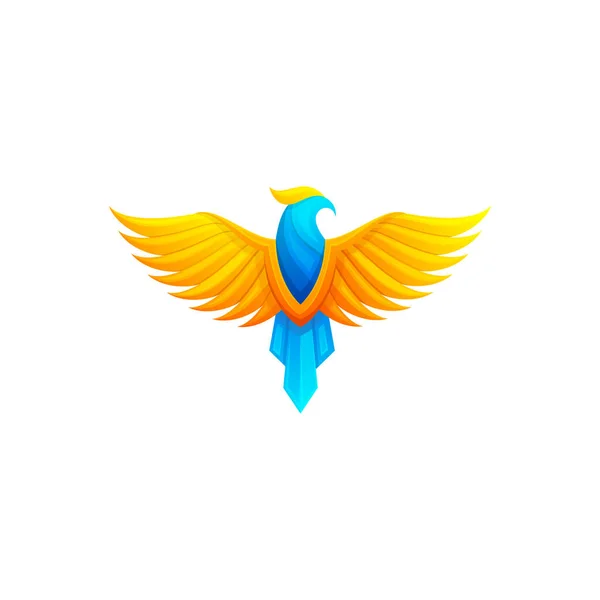 Águia Design Logotipo Colorido — Vetor de Stock