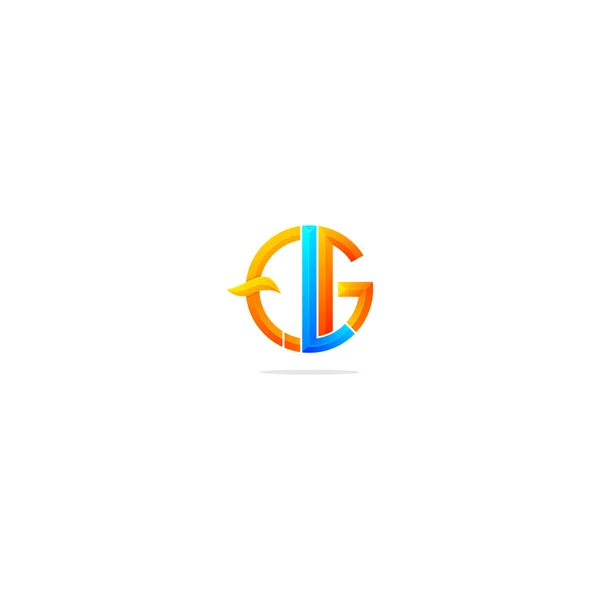 Kolorowa Litera Wektor Projektu Logo — Wektor stockowy