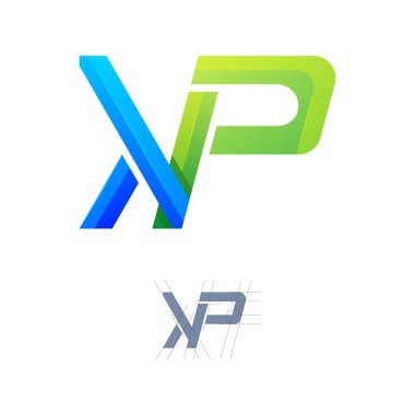 k p harfi gradyan logo tasarımı