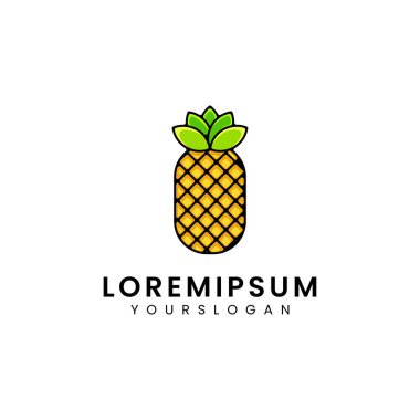 pineapple logo design vector illustration