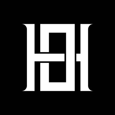 h o monogram harfi logo tasarımı