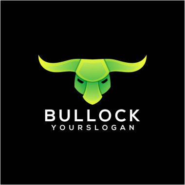 Bullock gradyan logo tasarım vektörü