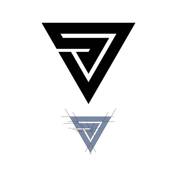 Letra Vetor Design Logotipo — Vetor de Stock