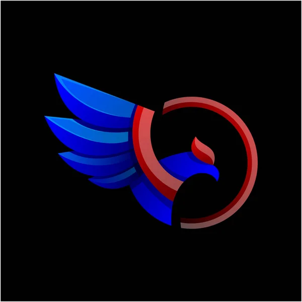 Diseño Del Logotipo Gradiente Águila Ilustración — Vector de stock