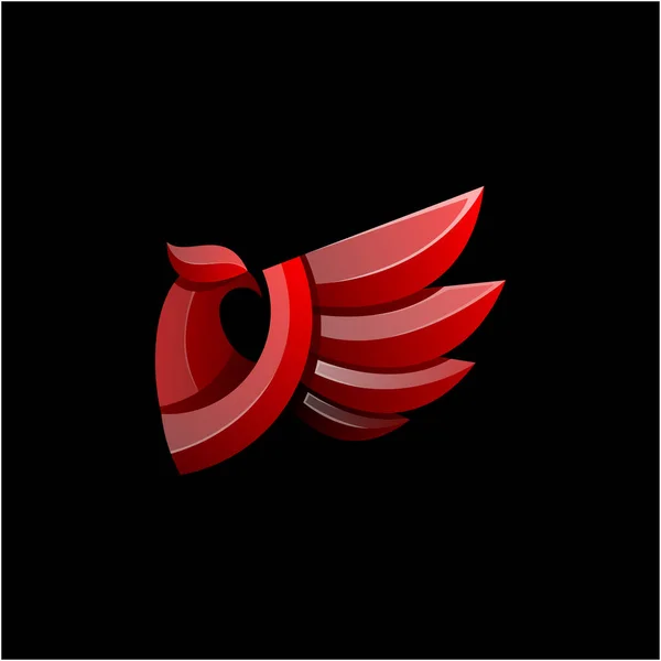 Eagle Gradient Logo Design Illustration — Stock vektor