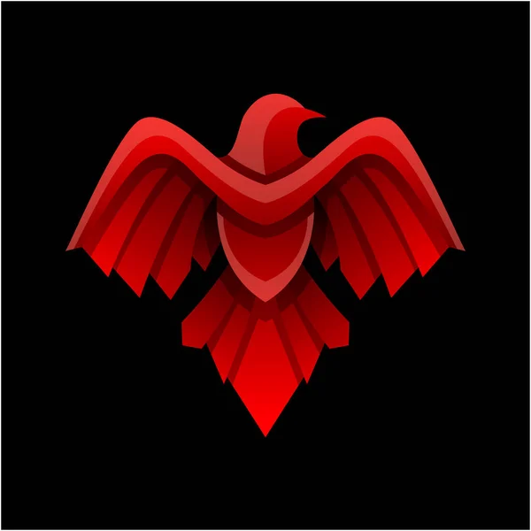 Corbeau Gradient Logo Design Vecteur — Image vectorielle