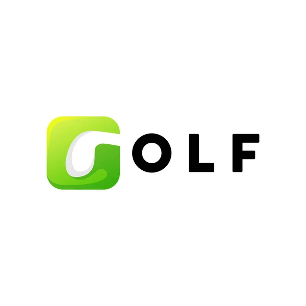 Letter Golf Logo Design Vector — Stock Vector