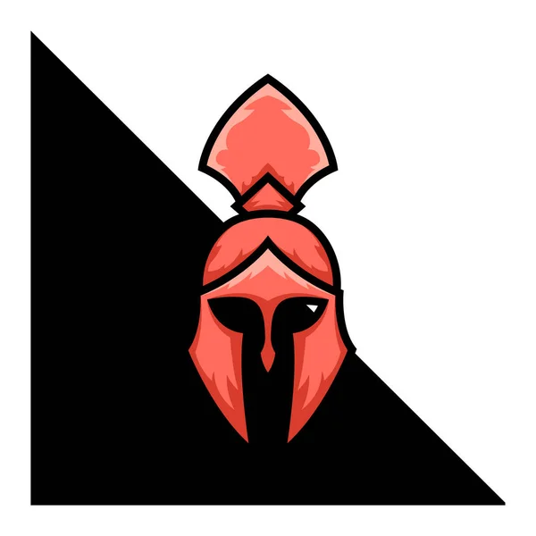 Diseño Del Logotipo Mascota Espartana — Vector de stock