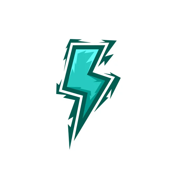 Bliksem Mascotte Logo Ontwerp Vector — Stockvector