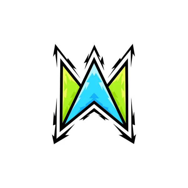 Carta Mascote Logotipo Design Vetor —  Vetores de Stock
