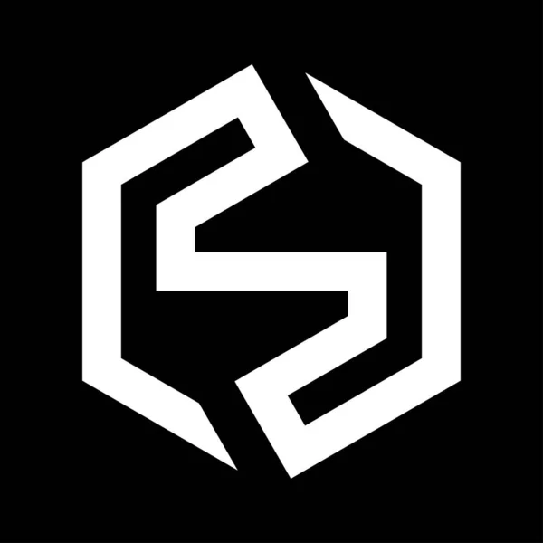 Bokstav Monogram Logotyp Design — Stock vektor