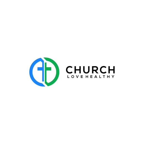 Church Logo Design Vector — Stock Vector