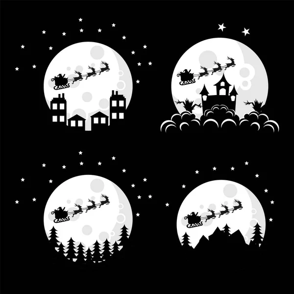 Noel Baba logosu tasarım illüstrasyon koleksiyonu