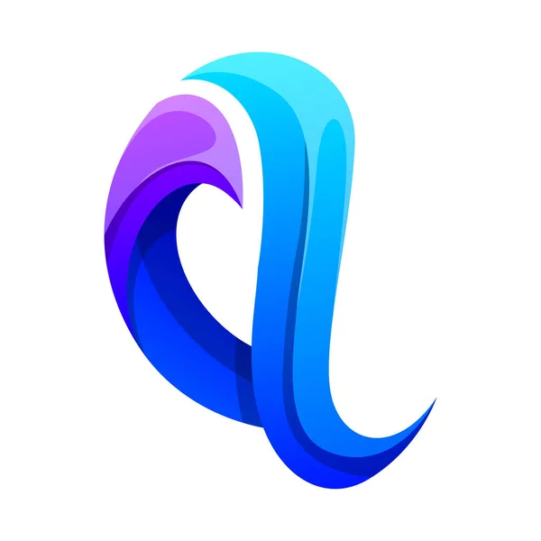 Buchstabe Ein Buntes Gradient Logo Design — Stockvektor