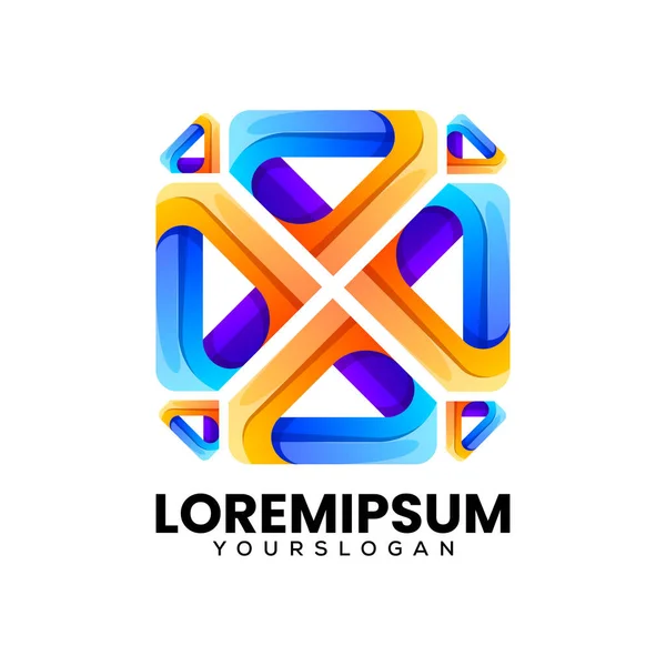 soyut simge renkli logo tasarımı