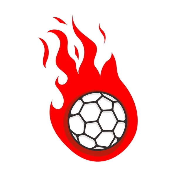 Logo Der Brennenden Kugel — Stockvektor