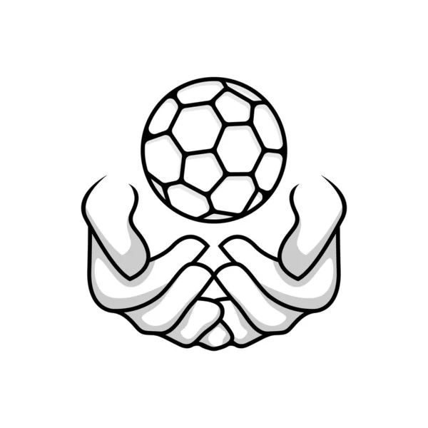 Handball Logo Design Vektorvorlage — Stockvektor