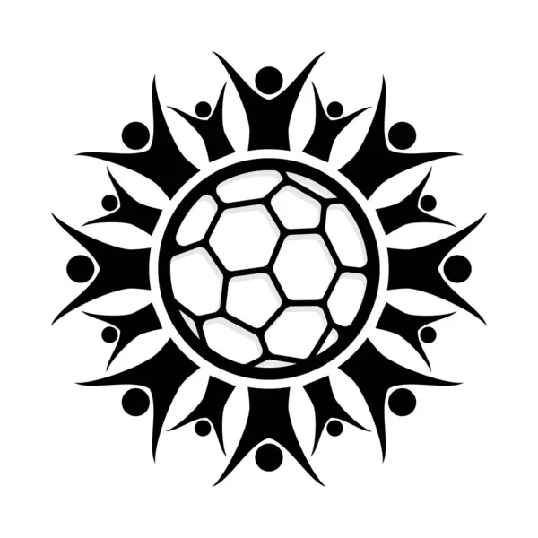 Human Ball Fan Logo Design — Stockvektor