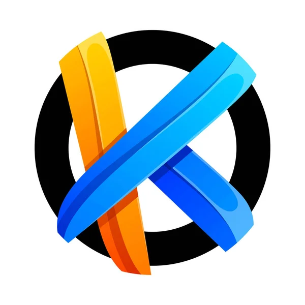 Diseño Abstracto Colorido Del Logotipo Letra — Vector de stock