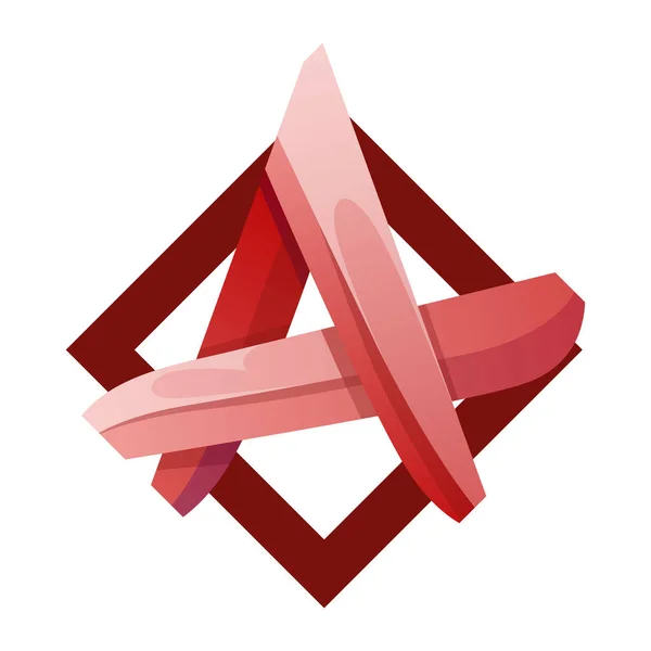Färgglada Abstrakt Bokstav Logotyp Design — Stock vektor