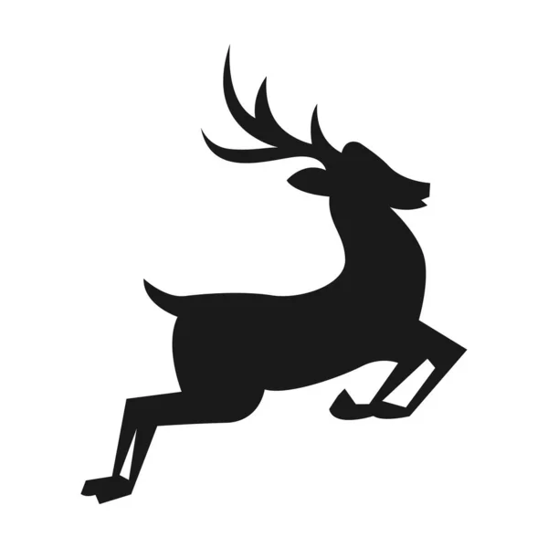 Дизайн Логотипа Изображением Оленя — стоковый вектор