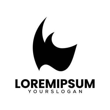 Gergedan silueti simge logo tasarımı