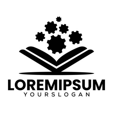 dişli kitabı simgesi logo tasarımı