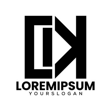 o ve k harfi logo tasarımı