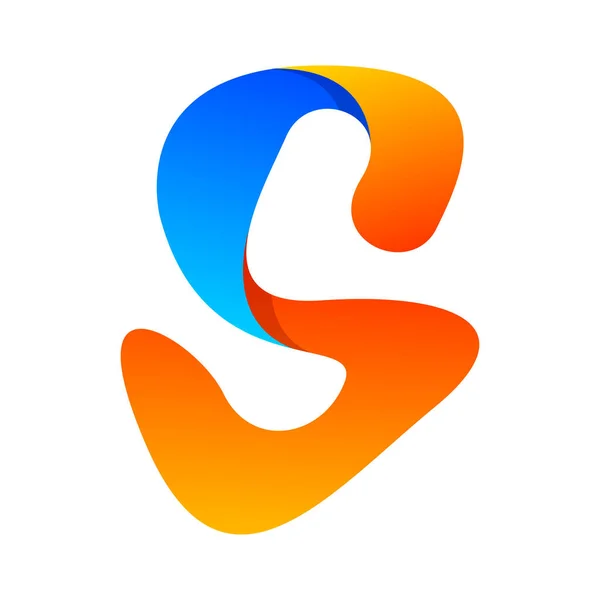 Lettre Logo Dégradé Coloré Design — Image vectorielle